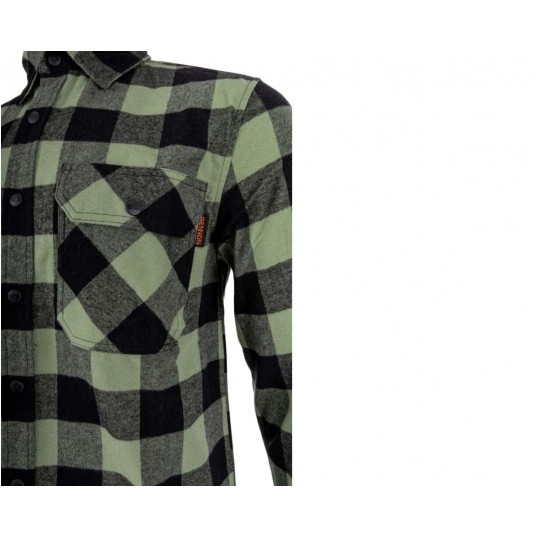 Koszula flanelowa Bennon PIPPO Shirt - khaki/black -zdjęcie numer 4