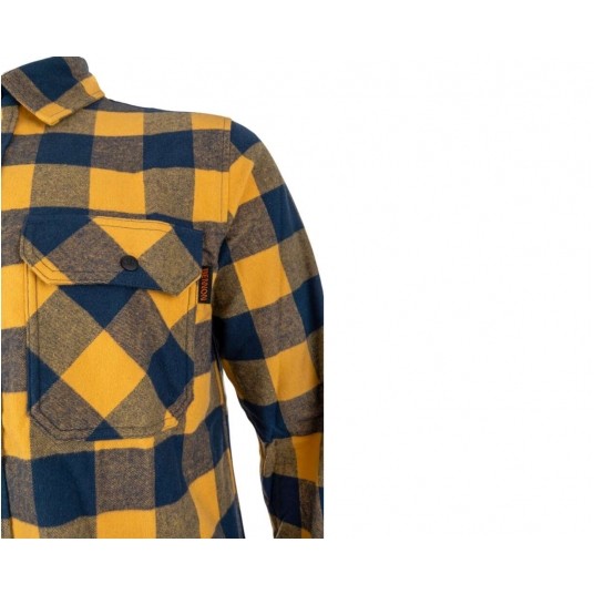 Koszula flanelowa Bennon PIPPO Shirt - ocher/blue -zdjęcie numer 4