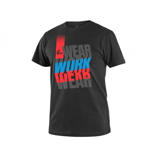 Koszulka CXS WORKWEAR - czarny-niebieski-czerwony