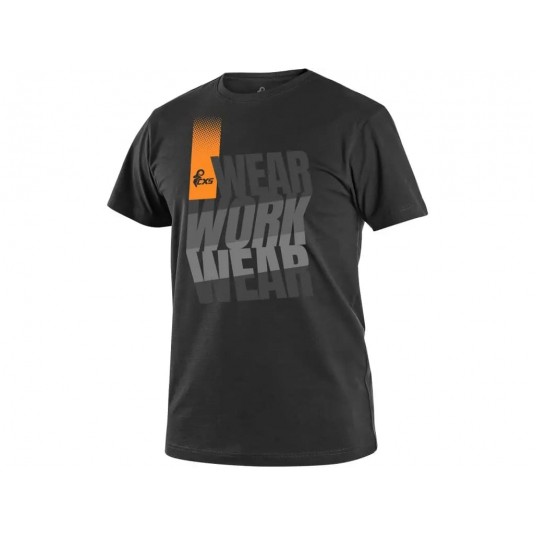 Koszulka CXS WORKWEAR - czarny-pomarańczowy