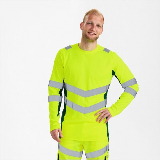 Koszulka ostrzegawcza długi rękaw ENGEL Safety t-shirt - żółty/granatowy -zdjęcie numer 2