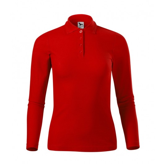Koszulka polo damska Malfini PIQUE POLO LS 231- czerwony