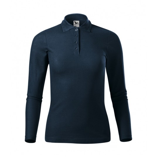 Koszulka polo damska Malfini PIQUE POLO LS 231- granatowy