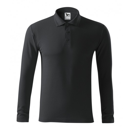 Koszulka polo męska Malfini PIQUE POLO LS 221- ebony gray