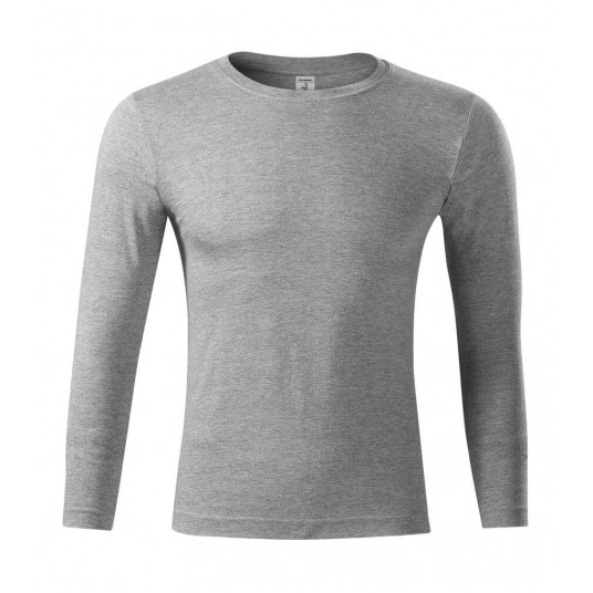 Koszulka unisex Piccolio PROGRESS LS P75 - ciemnoszary melanż