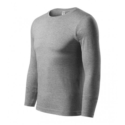 Koszulka unisex Piccolio PROGRESS LS P75 - ciemnoszary melanż