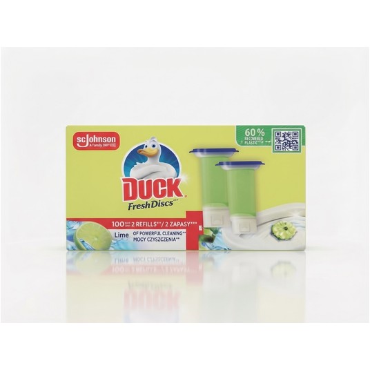 Krążki do talet o zapachu limonki Duck Fresh - zapas 12 krążków -zdjęcie numer 1