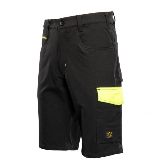 Krótkie spodenki SEVEN KINGS RIVAL - czarny-żółty -zdjęcie numer 3