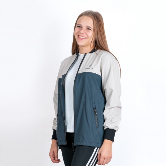 Kurtka bomber PROS SPORTS model 717 dziecięca - beżowo-granatowy