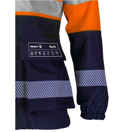 Kurtka multifunkcyjna bomberka PROS model 2821 - pomarańczowy-granatowy