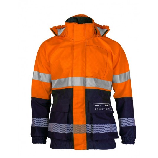 Kurtka multifunkcyjna bomberka PROS model 2821 - pomarańczowy-granatowy