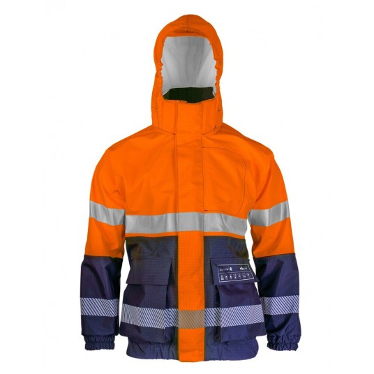 Kurtka multifunkcyjna bomberka PROS model 2821 - pomarańczowy-granatowy