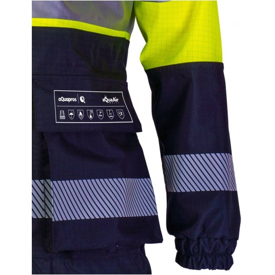 Kurtka multifunkcyjna bomberka PROS model 2821 - żółty-granatowy