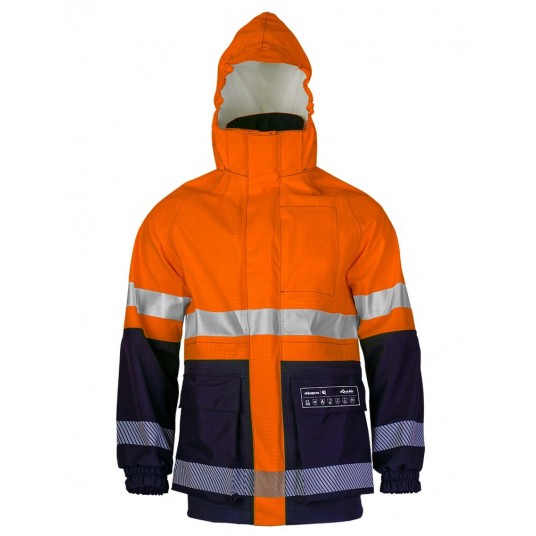 Kurtka multifunkcyjna PROS 3/4 model 2831 - pomarańczowy-granatowy