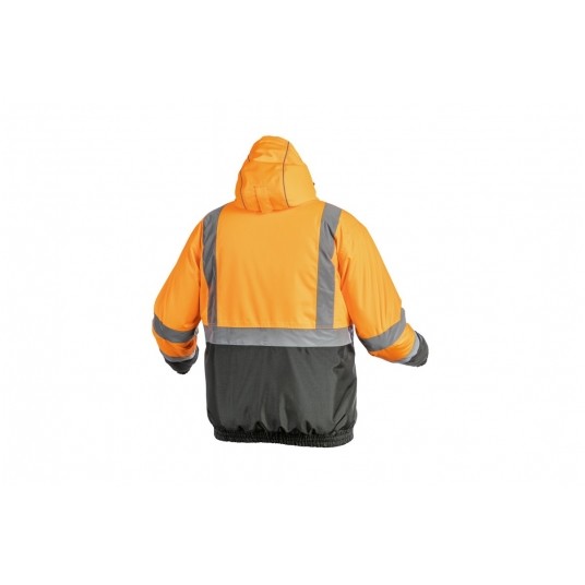 Kurtka ostrzegawcza OKER ocieplana - pomarańczowy -zdjęcie numer 3