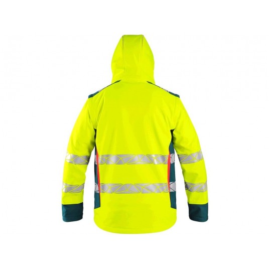 Kurtka ostrzegawcza softshell CXS BEDFORD męska - żółty