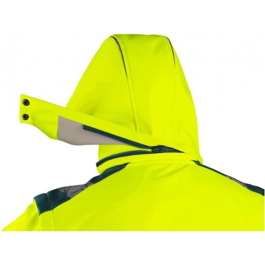 Kurtka ostrzegawcza softshell CXS BEDFORD męska - żółty