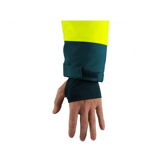 Kurtka ostrzegawcza softshell CXS BEDFORD WINTER zimowa męska - żółto-petrol