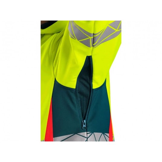 Kurtka ostrzegawcza softshell CXS BEDFORD WINTER zimowa męska - żółto-petrol