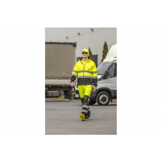 Kurtka ostrzegawcza softshell Hoegert EXTER - żółty -zdjęcie numer 3