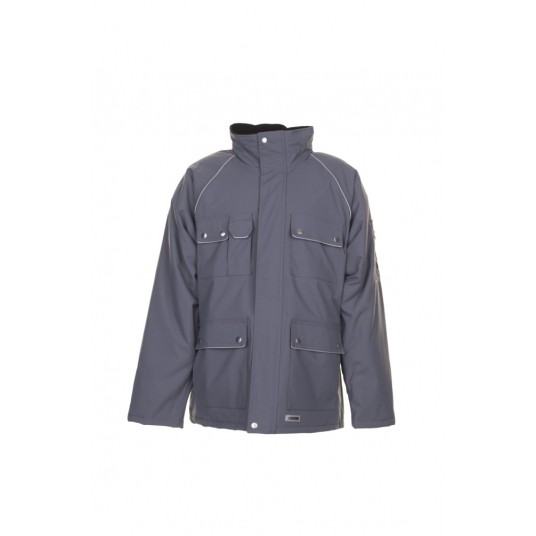Kurtka parka PLANAM Canvas 320 zimowa - szary/czarny