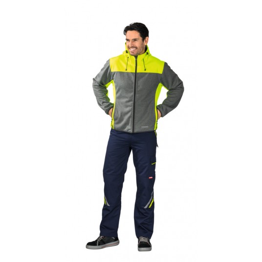 Kurtka PLANAM Outdoor Kontrast - szary/żółty