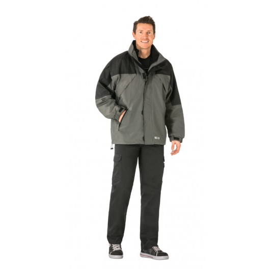 Kurtka PLANAM Outdoor Redwood 2w1 - cynkowy/czarny