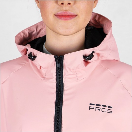 Kurtka przeciwdeszczowa PROS SPORTS model 725 damska - różowo-czarny