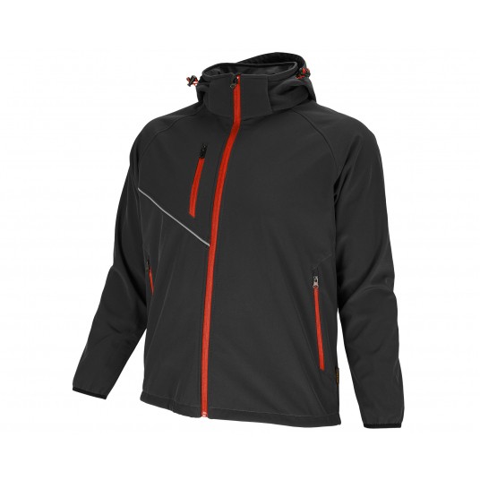 Kurtka softshell Bennon FORCE - czarny-czerwony