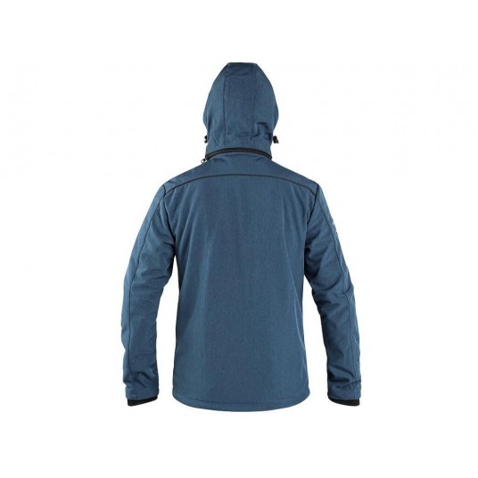 Kurtka softshell CXS DURHAM męska - niebiesko-czarny