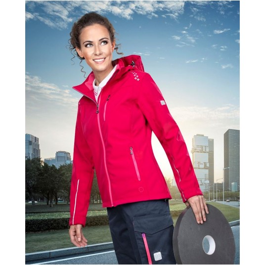 Kurtka softshell FLORET damska - różowy