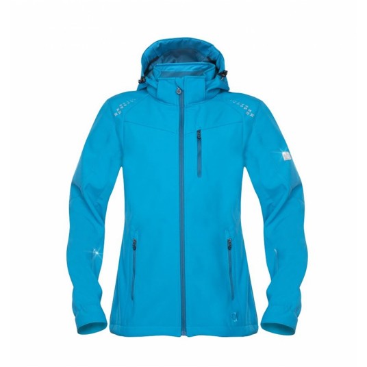 Kurtka softshell FLORET damska - turkusowy