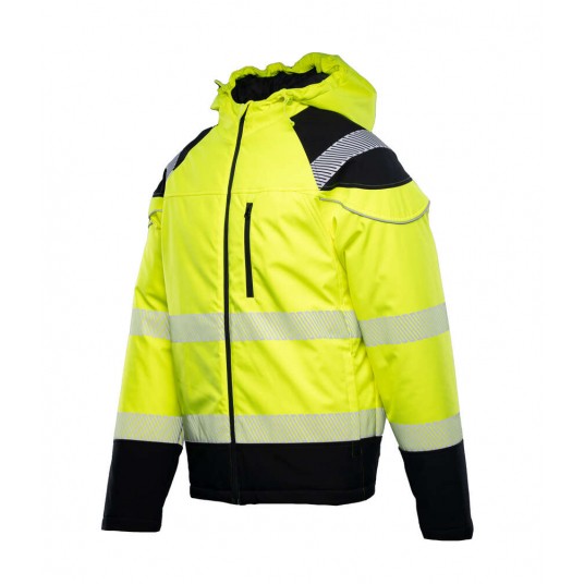 Kurtka softshell ocieplana SEVEN KINGS FLASH HIVI SKF007 - żółty