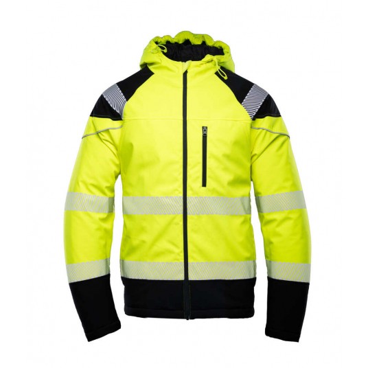 Kurtka softshell ocieplana SEVEN KINGS FLASH HIVI SKF007 - żółty