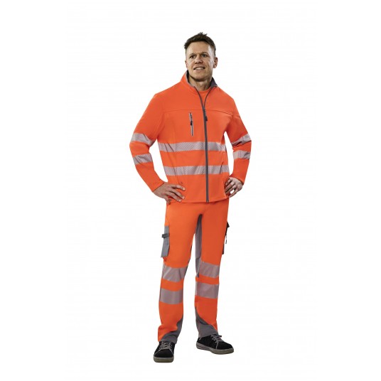 Kurtka softshell ostrzegawcza PLANAM Norit - pomarańczowy