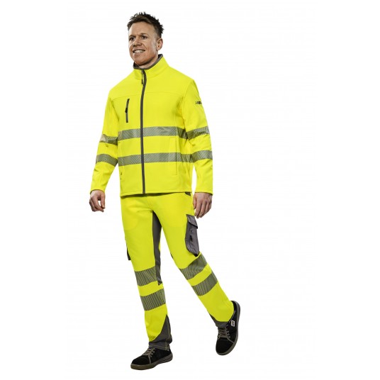 Kurtka softshell ostrzegawcza PLANAM Norit - żółty