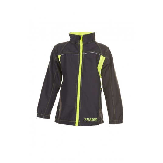 Kurtka softshell PLANAM Basalt Neon dziecięce - antracytowy/żółty