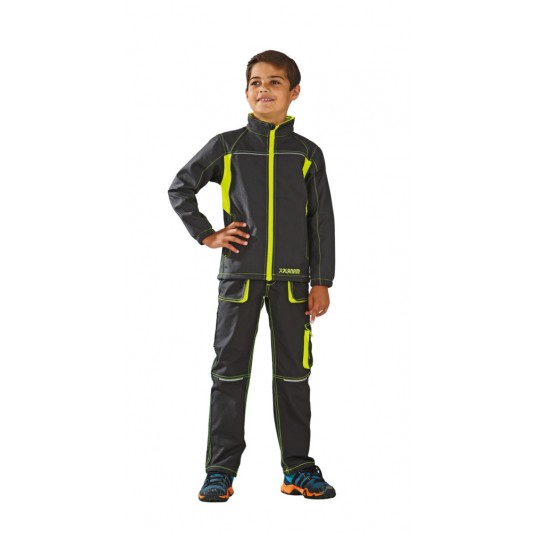 Kurtka softshell PLANAM Basalt Neon dziecięce - antracytowy/żółty