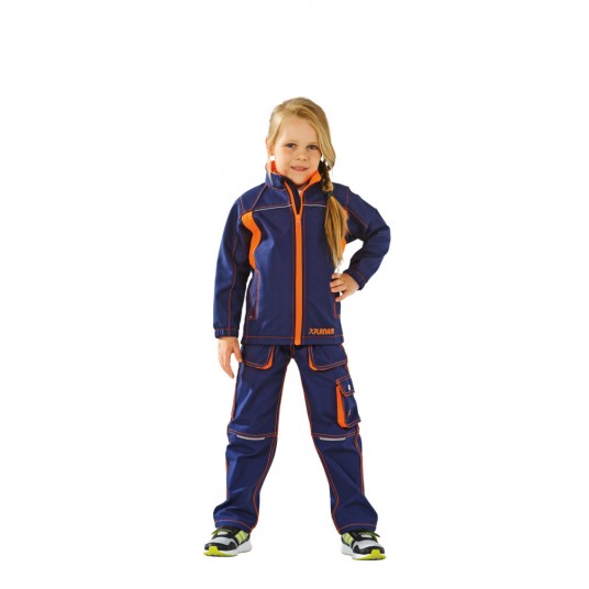 Kurtka softshell PLANAM Basalt Neon dziecięce - granatowy/pomarańczowy