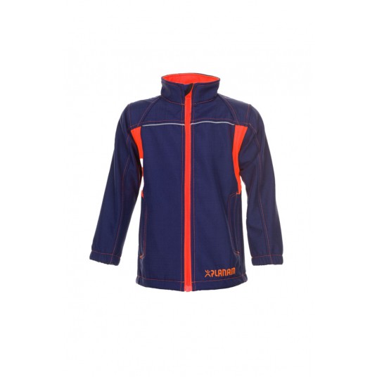 Kurtka softshell PLANAM Basalt Neon dziecięce - granatowy/pomarańczowy