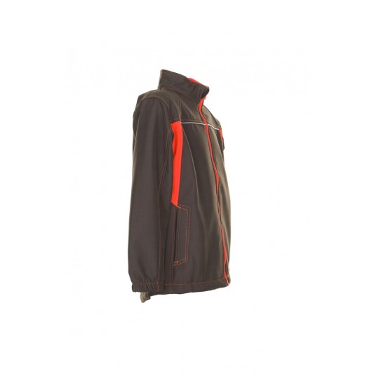 Kurtka softshell PLANAM Basalt Neon dziecięce - oliwkowy/pomarańczowy