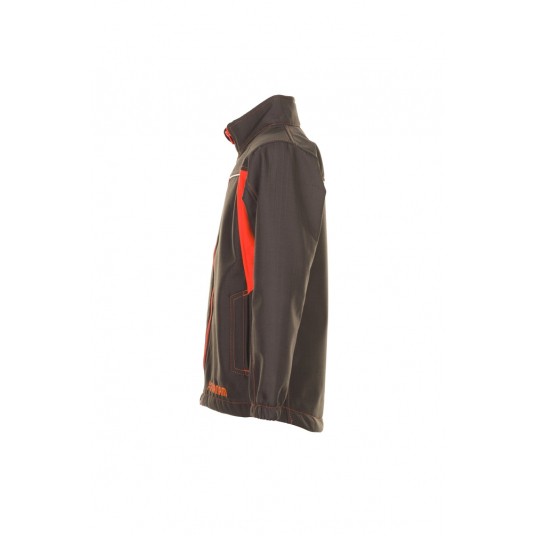Kurtka softshell PLANAM Basalt Neon dziecięce - oliwkowy/pomarańczowy
