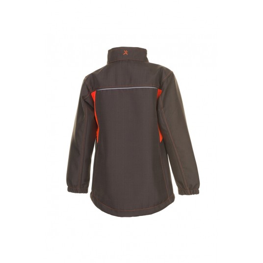 Kurtka softshell PLANAM Basalt Neon dziecięce - oliwkowy/pomarańczowy
