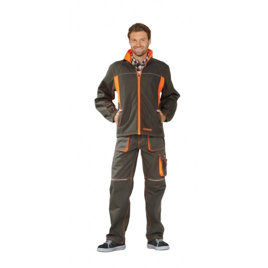 Kurtka softshell PLANAM BASALT NEON - granatowy/pomarańczowy
