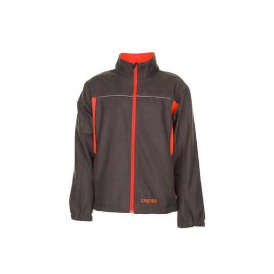 Kurtka softshell PLANAM BASALT NEON - granatowy/pomarańczowy