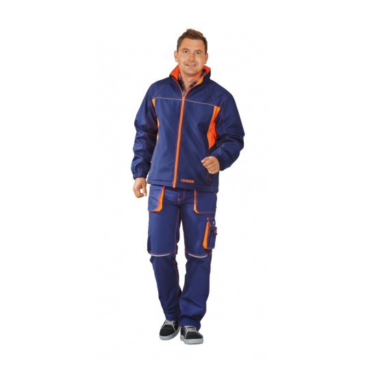 Kurtka softshell PLANAM BASALT NEON - granatowy/pomarańczowy