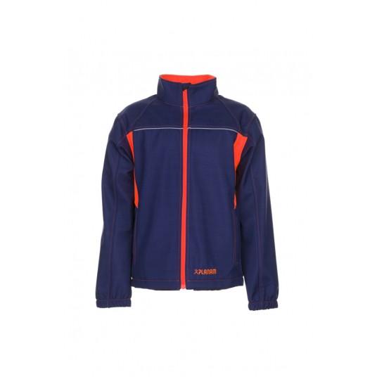 Kurtka softshell PLANAM BASALT NEON - granatowy/pomarańczowy