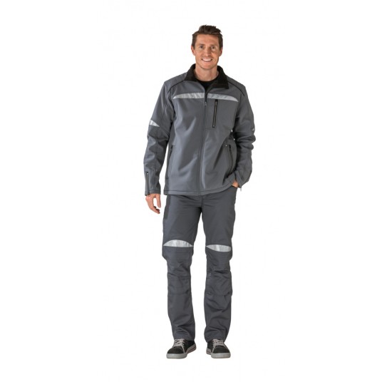 Kurtka softshell PLANAM DuraWork - szary/czarny