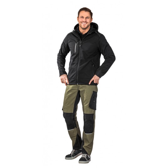 Kurtka softshell PLANAM Outdoor Hawk - czarny