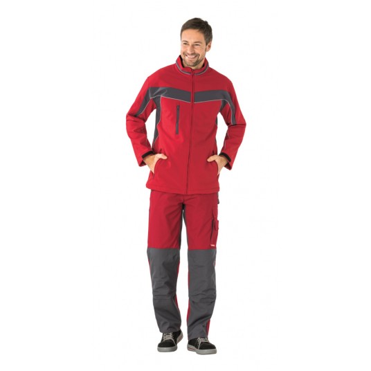 Kurtka softshell PLANAM Plaline - czerwony/łupkowy